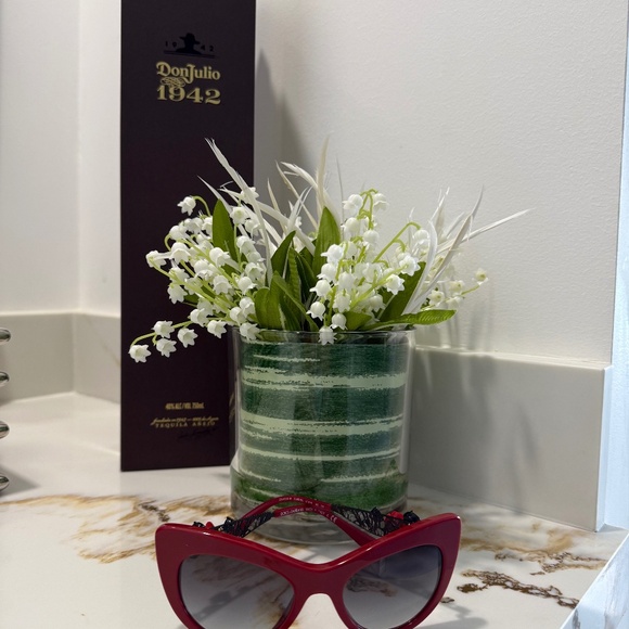 DOLCE & GABBANA SICILIAN CAT EYE SUNGLASSES IN BURGUNDY COLOR - Picture 1 of 7
